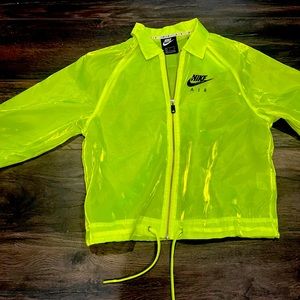 Nike Lime Green Sheer Crop Jacket
